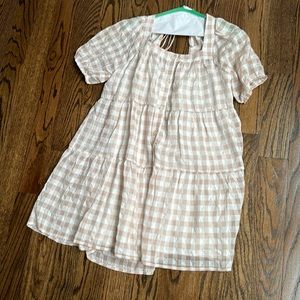 En Saison Checkered Button Front Dress